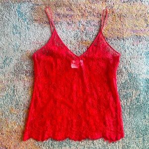 H&M Studio Red Lace Camisole A/W 2016